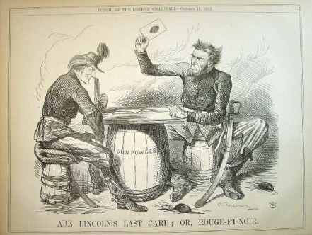 1862-10-18 Punch-ABE LINCOLN'S LAST CARD OR, ROUGE-ET-NOIR